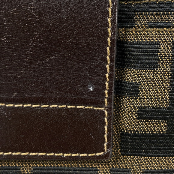 FENDI Zucca Pattern Handbag All Over Canvas Brown - Picture 4 of 7